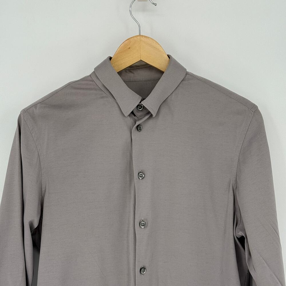 Emporio Armani‎ Slim Fit Button-Front Shirt Men’s Large Gray - Picture 2 of 7
